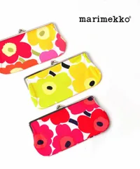 【30%OFF】マリメッコ marimekko  ミニウニッコ柄 横長 がま口ポーチ SILMALASIKUKKARO MINI UNIKKO・5263131535-0062301[M便 3/5](レディース)