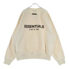 FEAR OF GOD ESSENTIALS (フィアオブゴッド エッセンシャルズ) SWEATSHIRT バックロゴ クルーネックスウェットトレーナー アイボリー