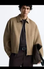 定価₩21万) ZARA(ザラ) 100%ウール アウター ブルゾン ジャケット キャメル ベージュ