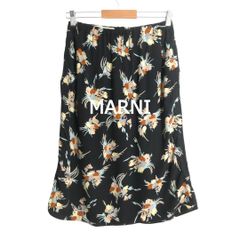 当日発送】MARNI マルニ 総柄 タイトスカート シルク混 イタリア製 38