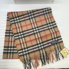 Burberrys バーバリーズ カシミヤ100% マフラー ノバチェック 英国製 紙タグ付き