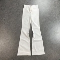 新品 未使用 ZARA ザラ ストレッチ 鬼フレア フレアパンツ 無地 ホワイト 白 タグ付き レディース