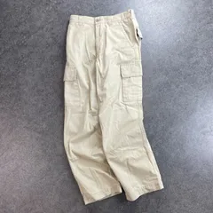 OLD GAP Cargo Pants オールド ギャップ カーゴパンツ ミリタリーパンツ ストレート ワイド ジップフライ 無地 ベージュ