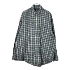 RALPH LAUREN ラルフローレン BIG SHIRT ボタンダウンシャツ チェック マルチカラー(メンズ L)中古 古着 X1109