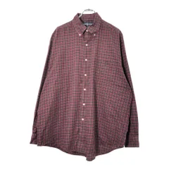 RALPH LAUREN ラルフローレン BIG SHIRT ボタンダウンシャツ チェック レッド(メンズ M)中古 古着 X1111