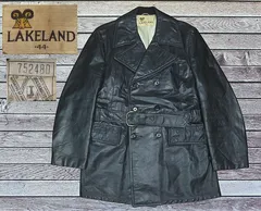 ✅️ 大きめサイズお探しの方に! 44インチ LAKE LAND レイクランド ビンテージ 1970s頃 レザーコート レザージャケット
