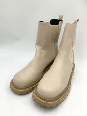 ORiental TRaffic オリエンタルトラフィック 厚底 スクエアトゥ チェルシー サイドゴア ブーツ sizeLL/ベージュ ■■レディース