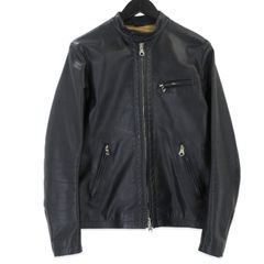 美品 チンクアンタ レザージャケット シングルライダース ラムレザー 