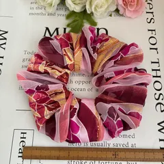 新春セール☆ハンドメイドシュシュ☆ピンク花柄