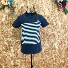 SG4840 THE  NORTH FACE 半袖Tシャツ ボーダー グレー白 レディースS