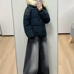 アディダス 刺繍 ロゴ ダック ダウン ショート ジャケット