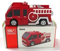 【中古】ミニカー 消防車(レッド×ホワイト) 「VEHICLE TOY SERIES 働く車シリーズ」 プルバックカー
