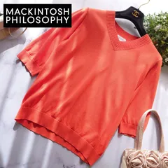 23SS マッキントッシュフィロソフィー ゲージミックスVネックニット  38
