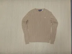 (M) ポロラルフローレン レディース ラウンド ケーブル編み セーター