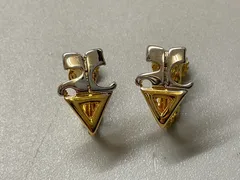 SN713 courreges クレージュ イヤリング ロゴ ゴールド シルバー ヴィンテージイヤリング アンティーク