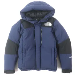 美品▼THE NORTH FACE ザ・ノースフェイス ND91840 Baltro Light Jacket フード付き ロゴ刺繍 ダウンジャケット ネイビー XS 正規品 メンズ