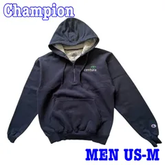 Champion チャンピオン 企業ロゴ ハーフジップ プルオーバー スウェット パーカー US-M
