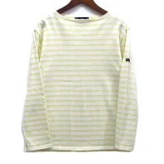 セントジェームス SAINT JAMES ウェッソン ボートネック ボーダー Tシャツ カットソー 長袖 サンイエロー F3