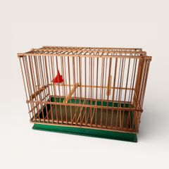 鳥かご メジロ籠 竹製 中籠 鳥籠 - メルカリ