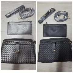 新品 レディース ウィービング 収納 クロスバック ハンドバッグ