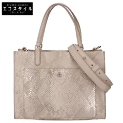 Cole Haan コールハーン 【美品】レザー パイソン型押し 2WAYショルダー