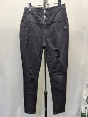 33 ブラック ハイウエスト ダメージ スキニージーン 26