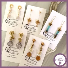 ベロニカ工房ハンドメイドピアス　５点セット　福袋　Happy Bag　ピアス　おしゃれ　レディース　ベロニカ工房