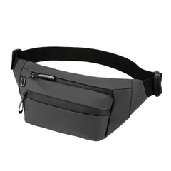 YAPJEB ウエストポーチ 防撥水 大容量 ウエストバッグ メンズ レディース ボディバッグ 3Way 軽量 イヤホンホール付き 多機能 ランニング ポーチ カジュアル アウトドア (グレー)