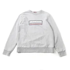 美品★MONCLER モンクレール コットン100% ロゴ刺繍入り クルーネック 長袖 トレーナー スウェット トップス グレー L メンズ