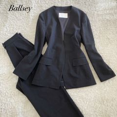アンクレイヴ☆パンツスーツ ノーカラー クロップドジャケット ワイド