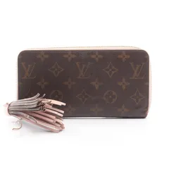 ルイ・ヴィトン LOUIS VUITTON ラウンド長財布 ジッピーウォレット タッセル M62403 ローズバレリーヌ レザー ジッピーウォレット タッセル付 レディース Used B