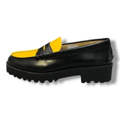 参考上代22000円 THE KENFORD FINESHOES Bicolor Loafers バイカラーローファー ツートンローファー レザーシューズ 革靴 ケンフォードファインシューズ CJ24D K205 イエロー ブラック 23.5 823A1