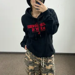 Abercrombie アバクロンビー Spellout ロゴ ブラック フードTシャツ
