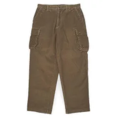 エルエルビーン L.L.Bean 80s 90s 80-90年代 コーデュロイカーゴパンツ 6ポケット 珍品 旧タグ USA ヴィンテージ アウトドア アメリカ 古着 メンズ ズボン・パンツ ブラウン / 茶色 W34 L32【中古】