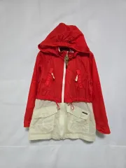 カーリスRED/IVORY 軽量WHOフードウィンドブレーカージャケットキッズ4歳0112