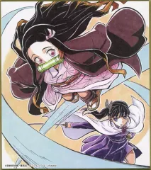 【中古】紙製品 竈門禰豆子＆栗花落カナヲ(小山将治描き下ろし) 「鬼滅の刃 全集中展 作画スタッフ全集中複製ミニ色紙 その参」