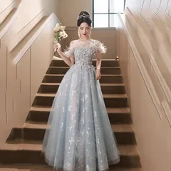 パーティードレス レディース イブイングドレス ワンピース エレガント ウエディングドレス 優雅 ロングドレス 上品 フォーマル Aライン 結婚式 演奏会 発表 二次会 業式 お呼ばれドレス 披露宴 成人式