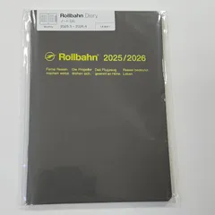 【※商品説明必読！2026年4月まで使用可能】ロルバーン　2025年3月始まりノートダイアリー(2025年3月始まり)　B6サイズ　グレー