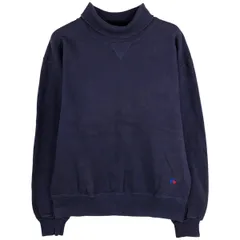 古着 90年代 ラッセル Russell HIGH COTTON タートルネック 無地 ブランクスウェットシャツ トレーナー USA製 メンズM相当/eaa482592