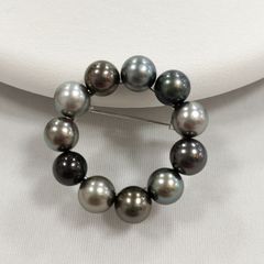 最高品質♡TASAKI♡タヒチ♡黒蝶真珠♡オーロラピーコック♡プラチナ
