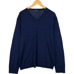 古着 ラルフローレン Ralph Lauren POLO RALPH LAUREN Vネック ウールニットセーター メンズXXL相当/eaa604013