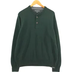古着 エディーバウアー Eddie Bauer ヘンリーネック コットンニットハーフボタンセーター メンズL相当/eaa544614