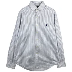 古着 ラルフローレン Ralph Lauren POLO by Ralph Lauren CUSTOM FIT DRESS SHIRT 長袖 コットンストライプシャツ メンズL相当/eaa602390