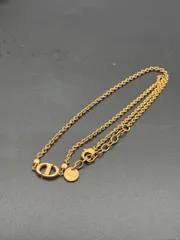 12793-098★クリスチャンディオール/ChristianDior/ネックレス/CDロゴ/ゴールドネックレス★