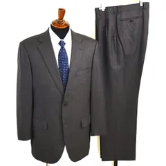 リーガル 2つボタン シングルスーツ M AB6 ダークグレー ストライプ 袖口4つ釦 開き見せ アジャスター付 9102RPM 合物 春秋 5XL088 【送料無料】【中古】【メンズビジネス】202512