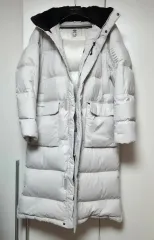 K2 ケイツー グース ダウンジャケット ロング丈 ポディウム ライト グレー