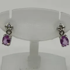 本体のみ K18WG K18 ホワイトゴールド 総重量約 0.7g スタッドピアス