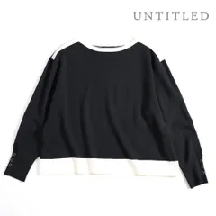 167u*美品 大きい44 アンタイトル ウール混 バイカラー ニット