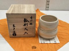 大塩正人 赤膚焼 花瓶 共箱付 - メルカリ