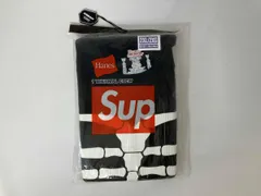 Supreme シュプリーム Hanes ヘインズ Bones Thermal Crew サイズ2XL/2XG ブラック コットン インド製 新品未開封品